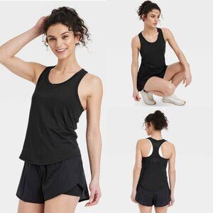 Small - Womens Sprint Free Racerback Tank Top - All In Motion - Black